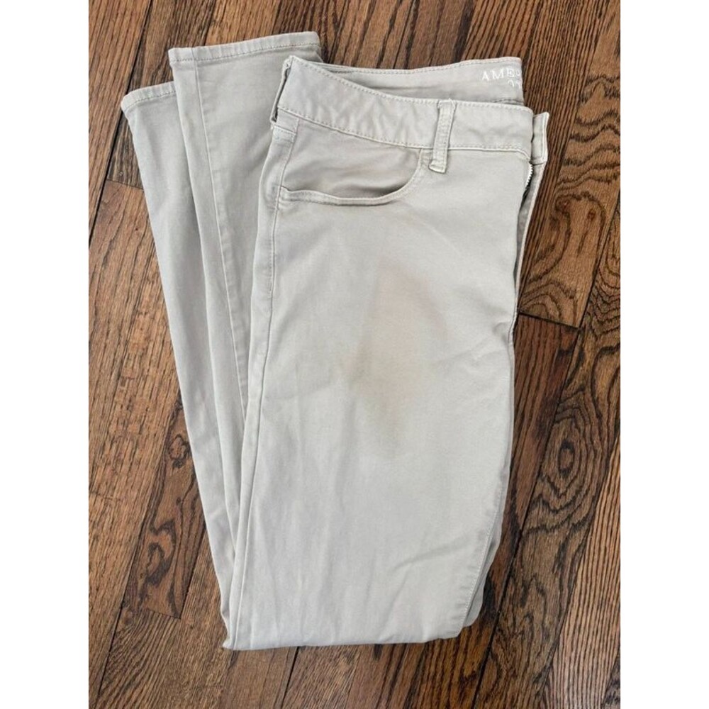 American Eagle Khaki Super Stretch Jeggings Size 14 Extra Long